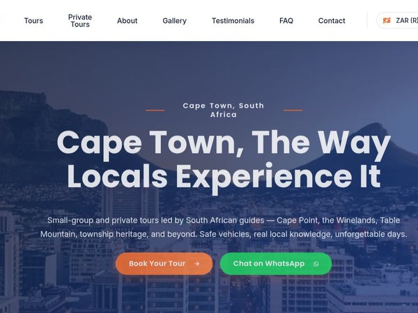 SL Tours website screenshot